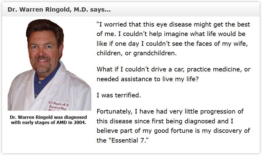 macular degeneration testimonial