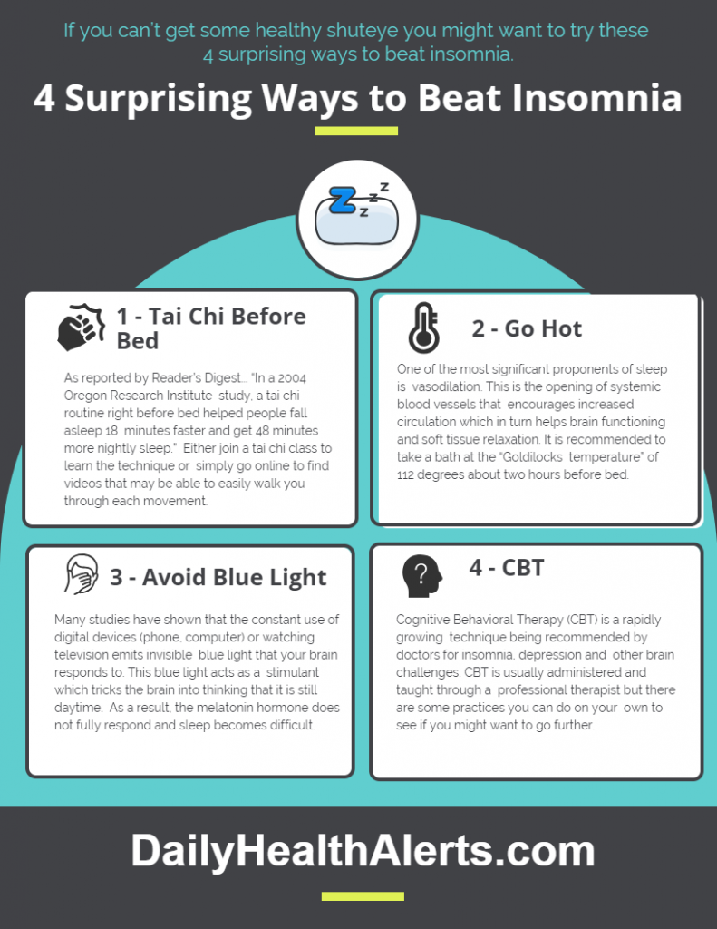 4 Surprising Ways To Beat Insomnia | Daily Health Alerts